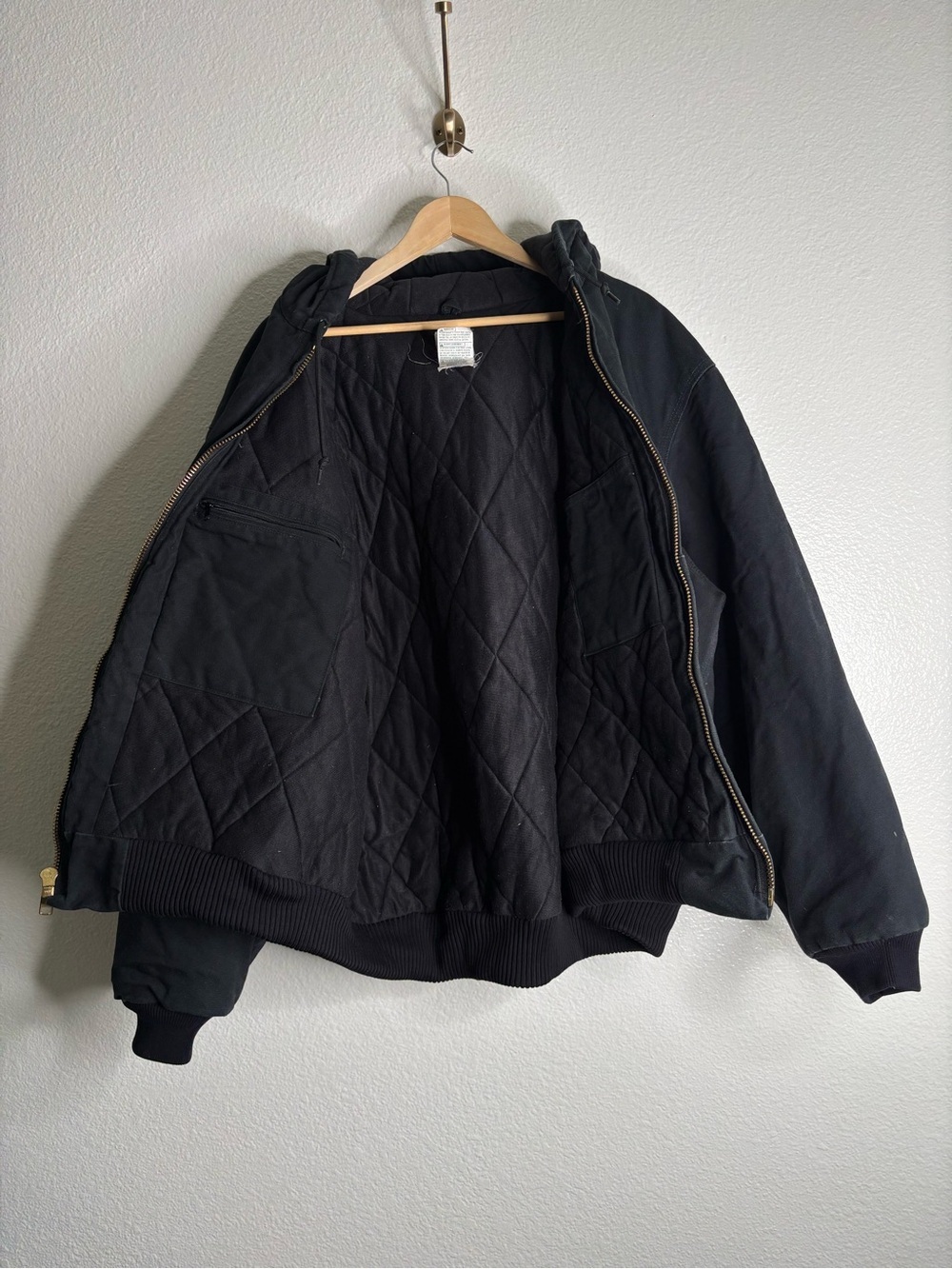 Carhartt ICONIC J140 FIRM DUCK ACTIVE JAC Black size 2XL - Picture 7 of 9